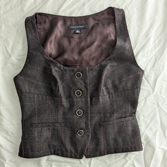 Banana Republic Wool Tuxedo Vest - Picture 1 of 4
